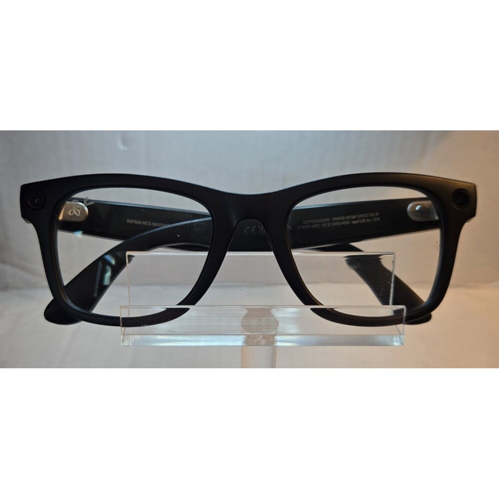 Ray-Ban Meta Wayfarer RW4008 601SM1 53-22-155 Matte Black Grey Transition Lens